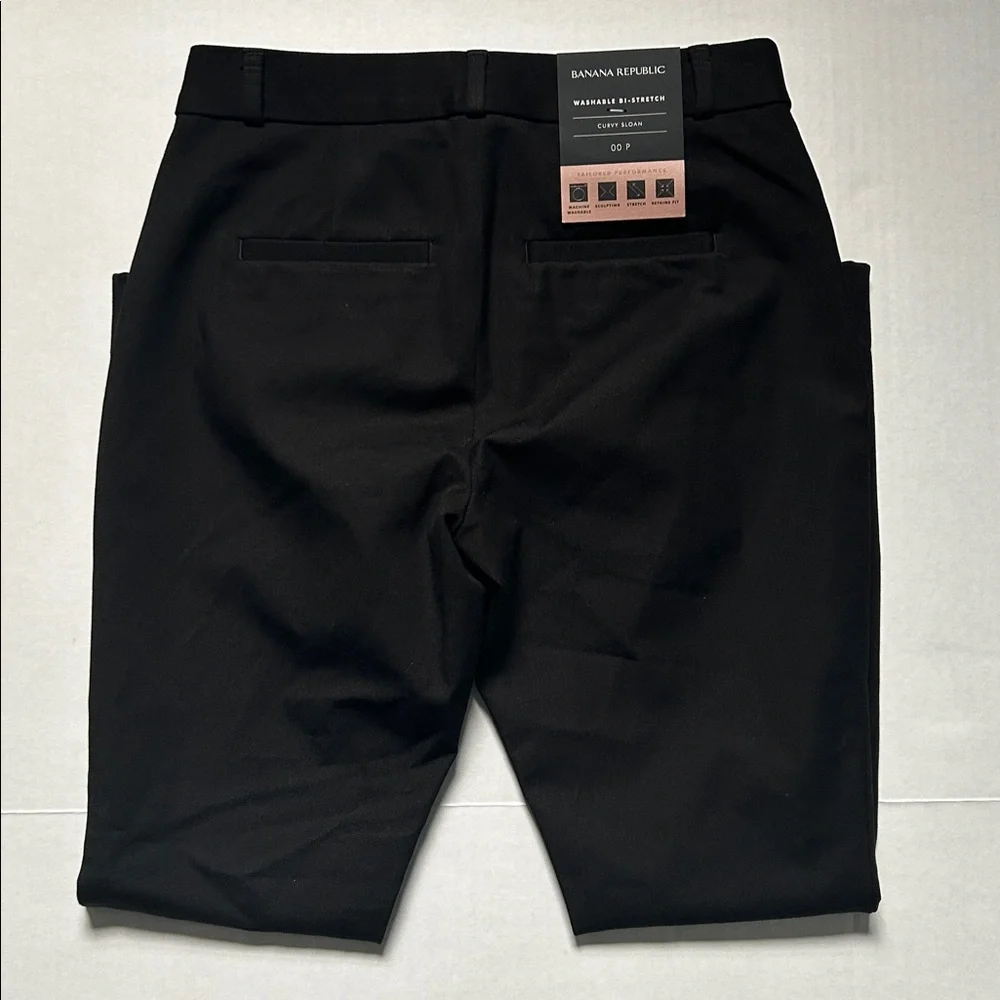 NWT Banana Republic black Curvy Sloan ankle pant size 00 petite - Picture 4 of 7